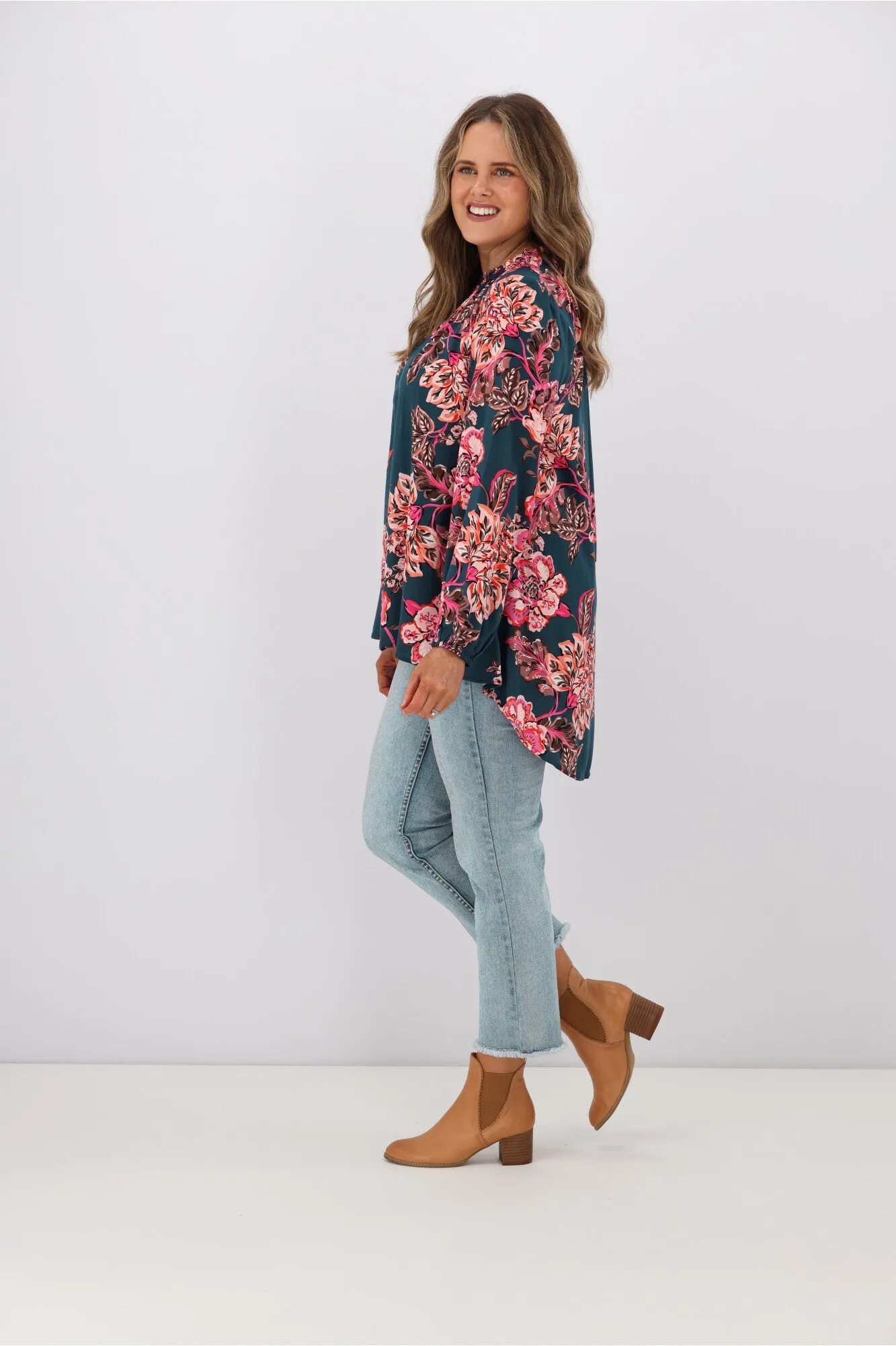 Sunday Boho Jayne Top Navy Floral sold by Shine On product image thumbnail 2