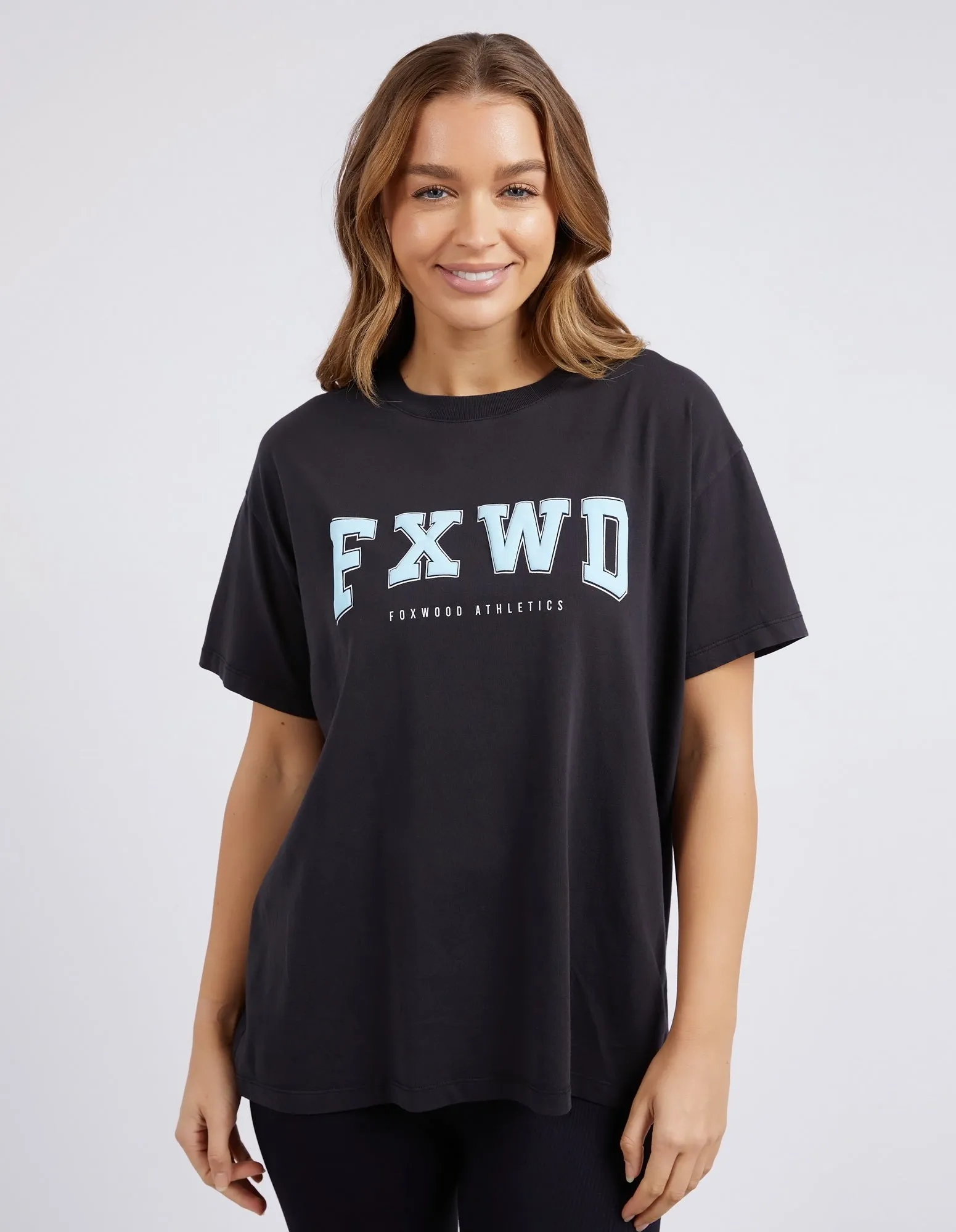 Foxwood House Aths Tee Washed Black sold by Shine On