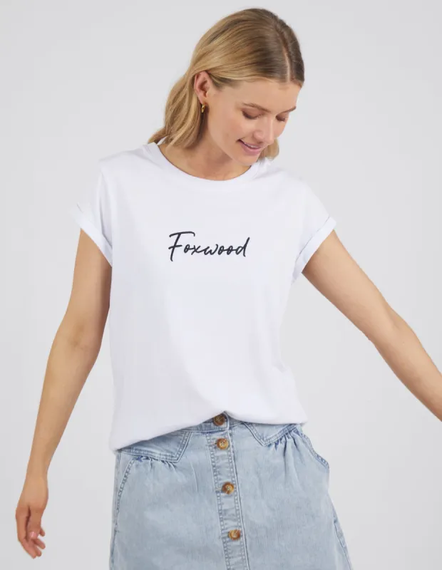 Foxwood Signature Tee White sold by Shine On