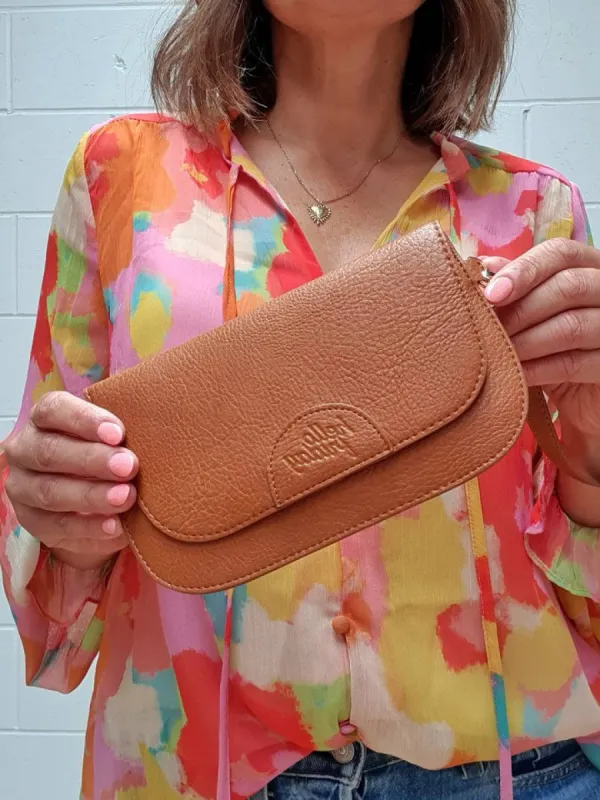 Hello Friday Millie Clutch Wallet Tan sold by Shine On