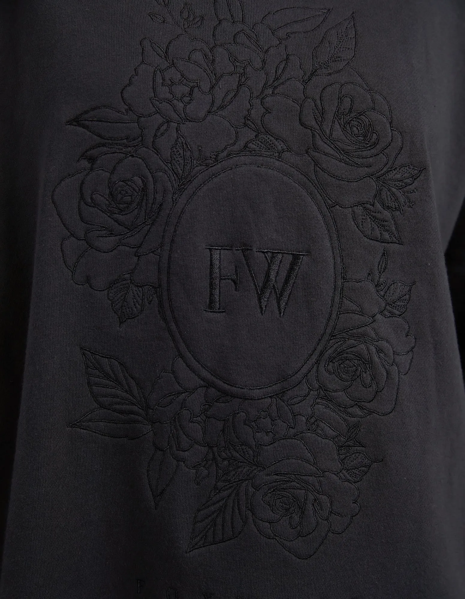 Foxwood Border Rose Crew Black sold by Shine On product image thumbnail 3