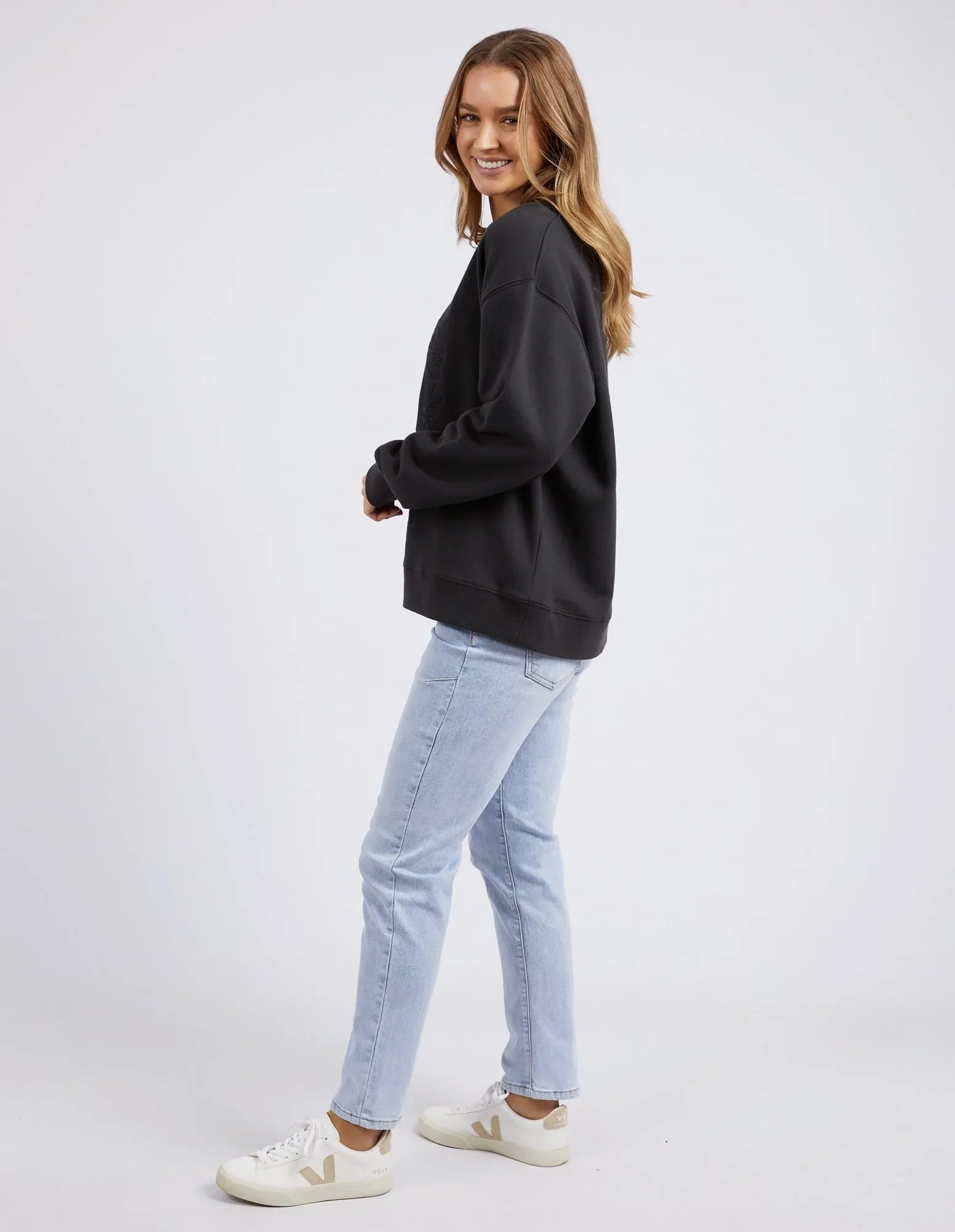 Foxwood Border Rose Crew Black sold by Shine On product image thumbnail 4