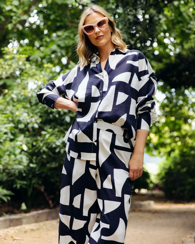 Elm Dali Abstract Shirt Midnight Abstract Print sold by Shine On