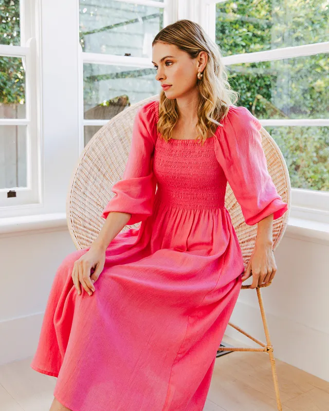 Elm Dusk Midi Dress Pink Lemonade sold by Shine On