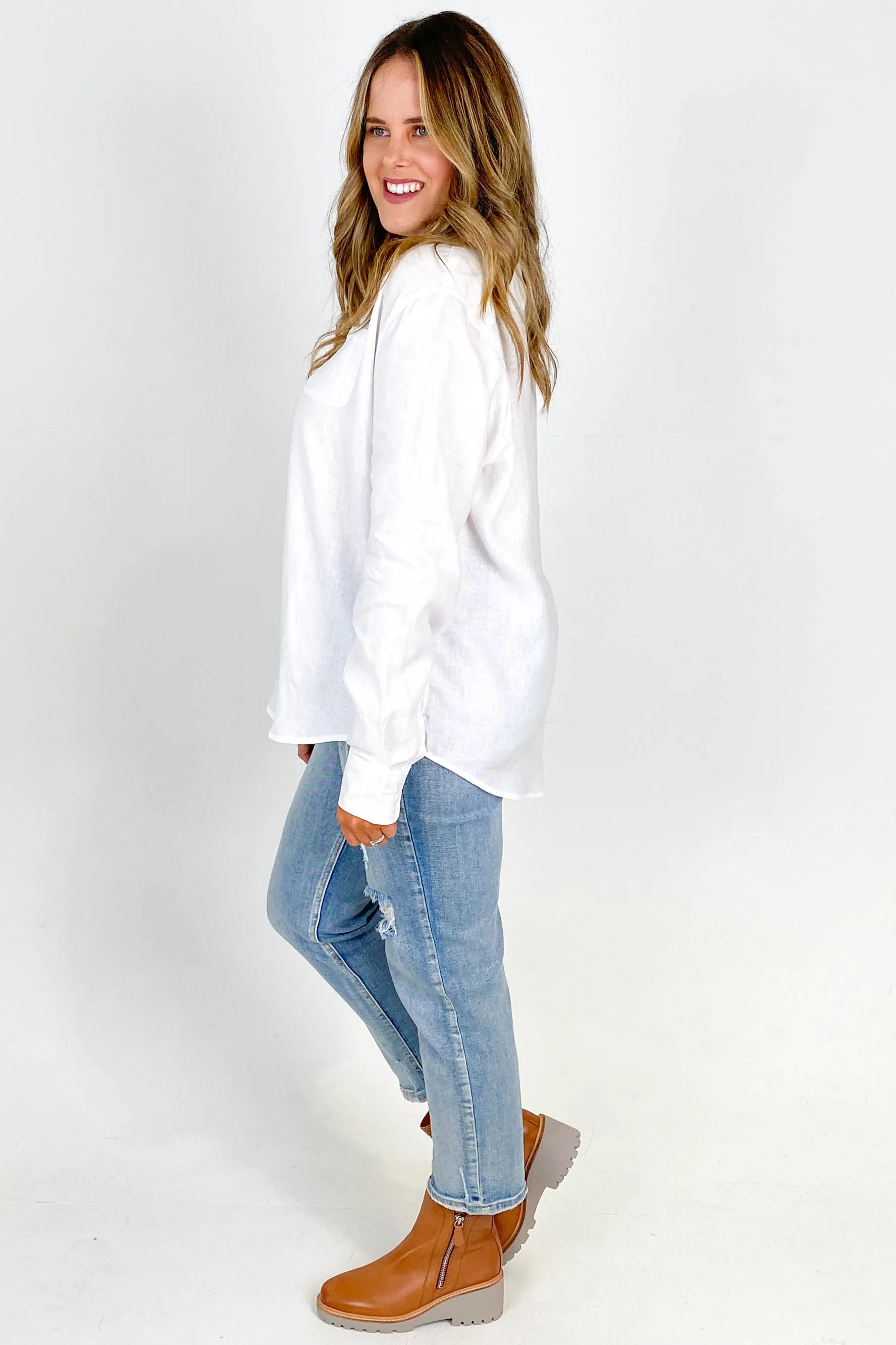 AS Colour Linen Shirt White sold by Shine On product image thumbnail 4