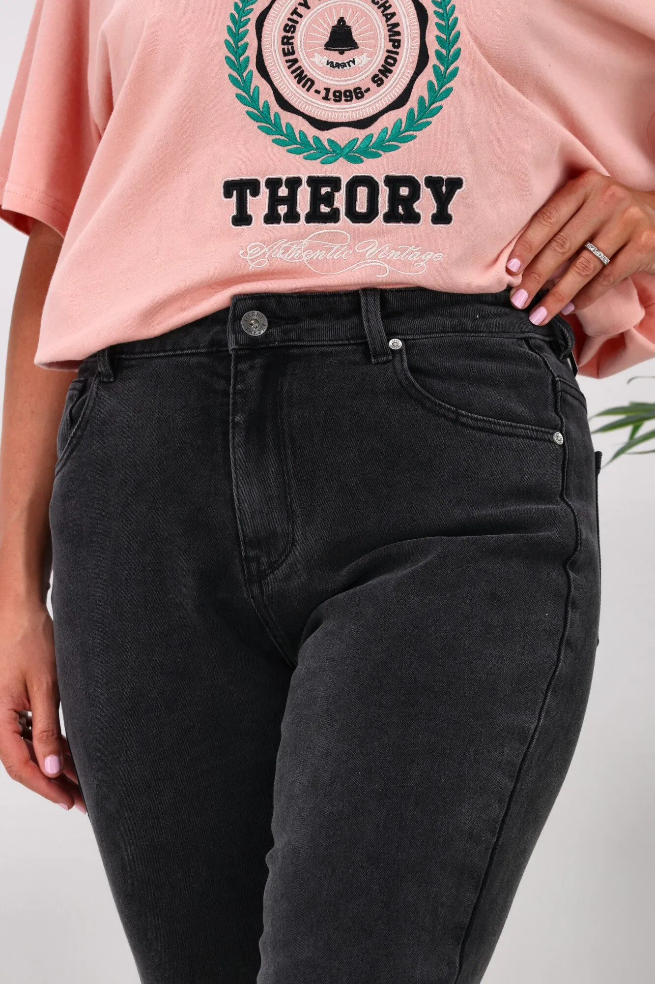 Silent Theory Monica Mom Jean Washed Black sold by Shine On product image thumbnail 3