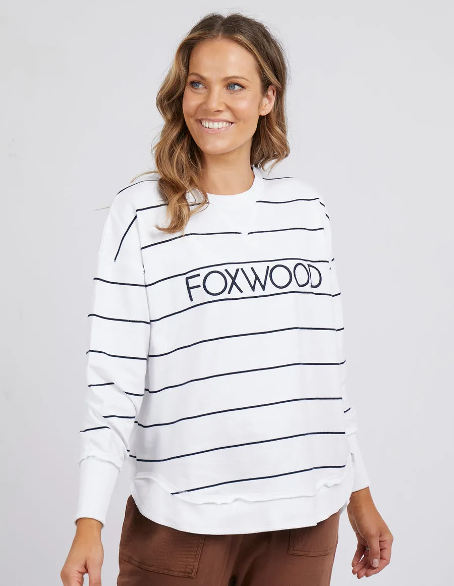Foxwood Simplified Stripe Crew Navy sold by Shine On