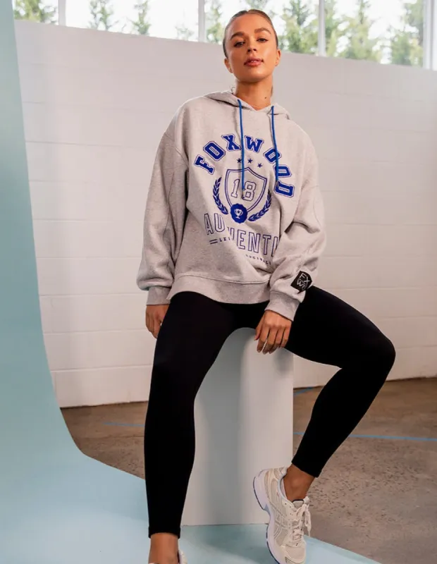 Foxwood Varsity Hoody Grey Marle sold by Shine On