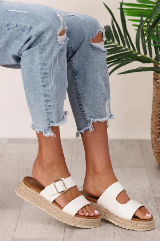 Laguna Quays Lively Sandal White sold by Shine On