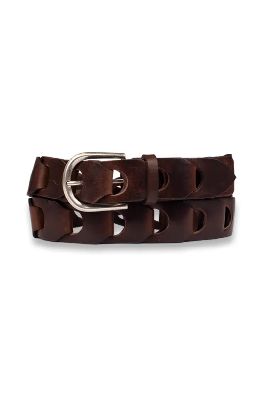 Legend Belts Linked Leather Belt Cognac sold by Shine On