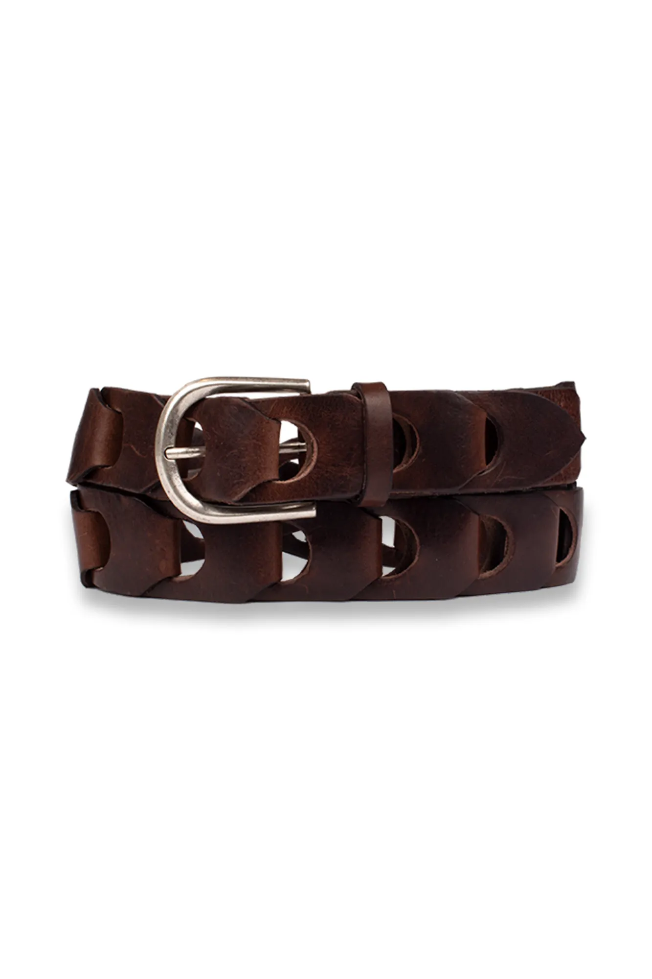 Legend Belts Linked Leather Belt Cognac sold by Shine On