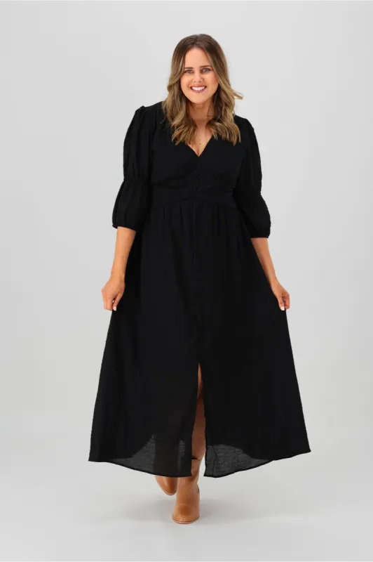 Foxwood Helena Check Dress Black sold by Shine On