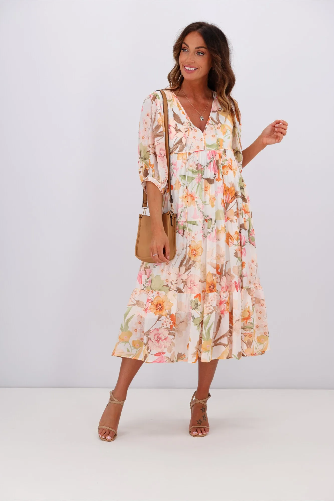 Iris Maxi Arissa Maxi Dress White Floral sold by Shine On product image thumbnail 5