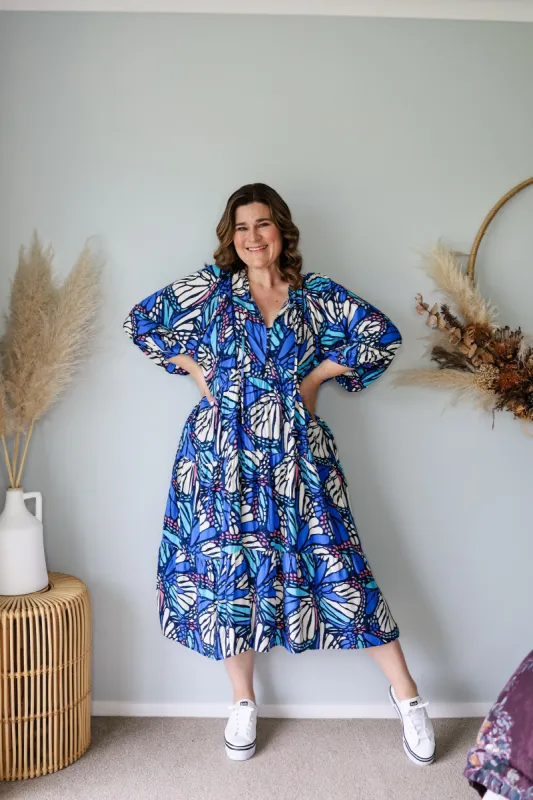 Boho Australia Athalia Midi Dress Blue sold by Shine On