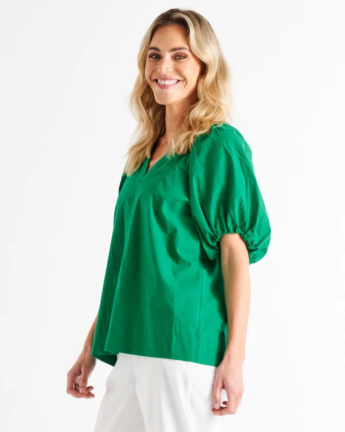 Betty Basics Juliet Blouse Holly Green sold by Shine On product image thumbnail 4
