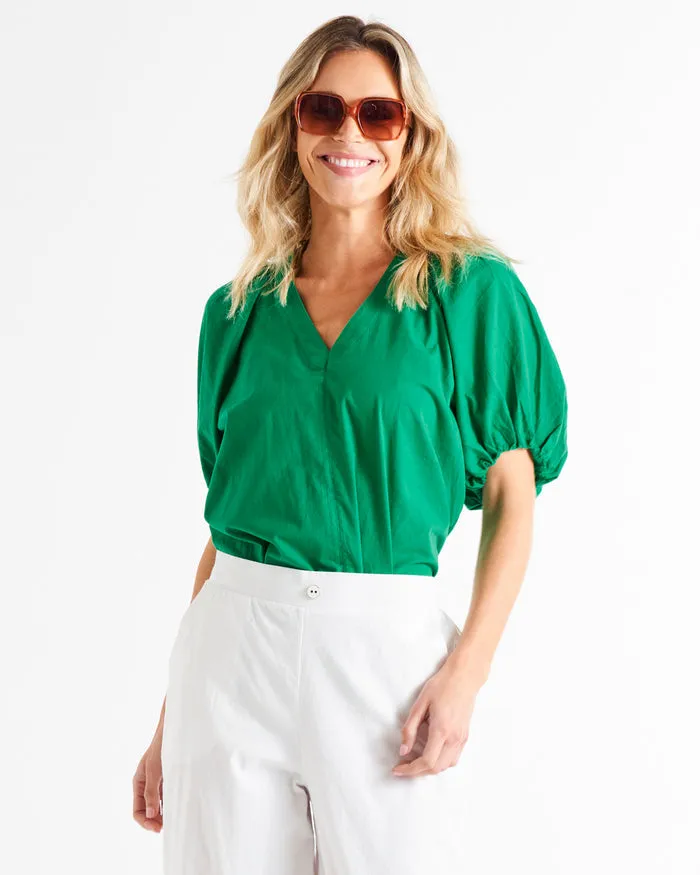 Betty Basics Juliet Blouse Holly Green sold by Shine On product image thumbnail 5