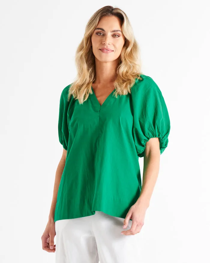 Betty Basics Juliet Blouse Holly Green sold by Shine On product image thumbnail 3