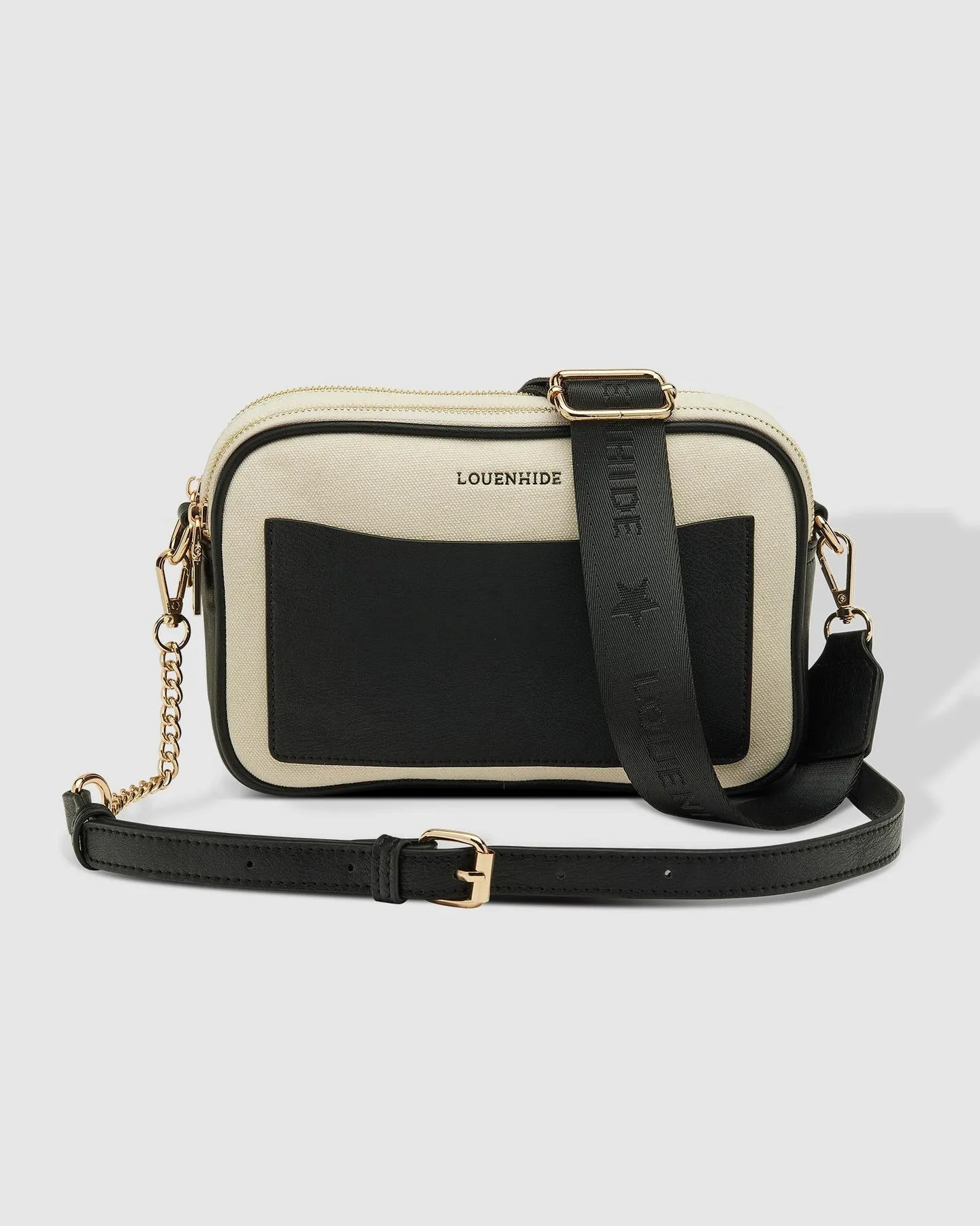 Louenhide Jolene Canvas Crossbody Bag Cream Black sold by Shine On product image thumbnail 2