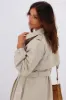 Fria Stella Drape Blousen Sleeve Trench Coat Sand sold by Shine On