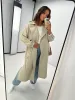 Fria Stella Drape Blousen Sleeve Trench Coat Sand sold by Shine On