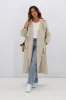 Fria Stella Drape Blousen Sleeve Trench Coat Sand sold by Shine On