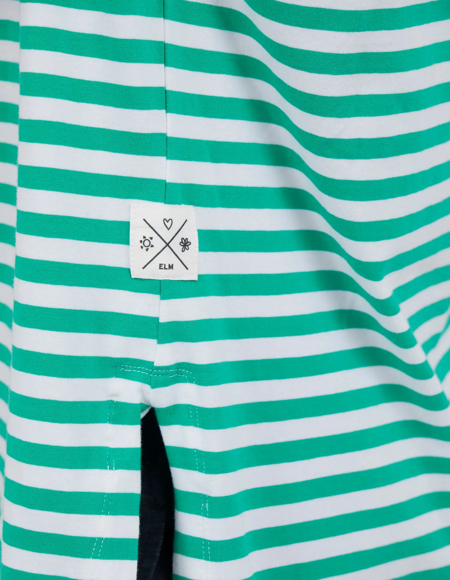 Elm Lauren Stripe S/S Tee Bright Green & White Stripe sold by Shine On product image thumbnail 5