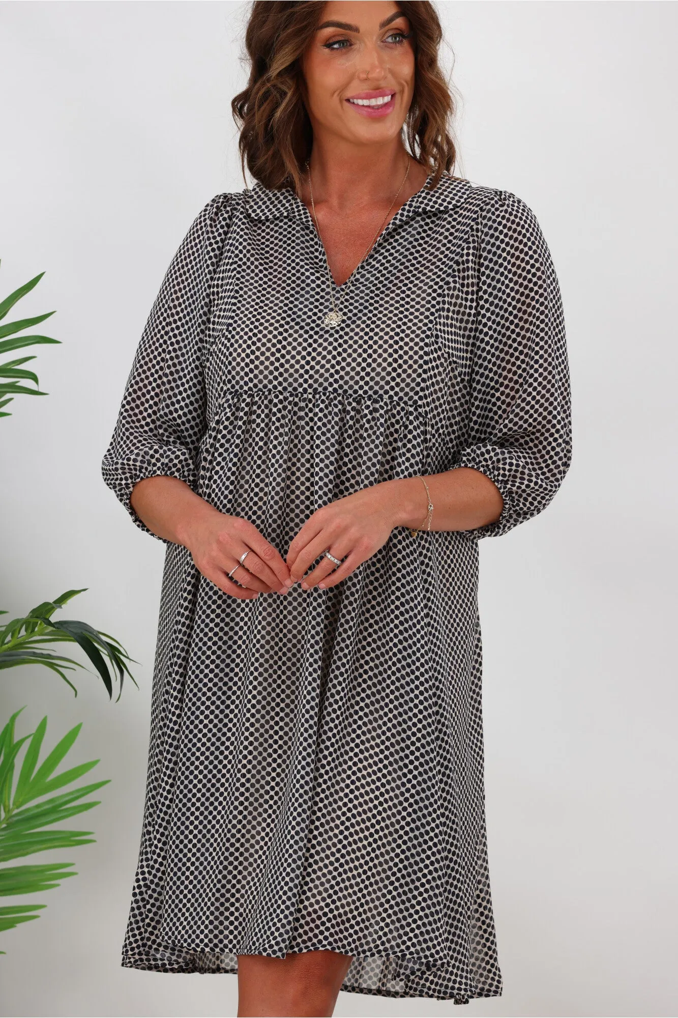 Gloss by Shine On Alexandra Spot Printed Dress sold by Shine On product image thumbnail 4