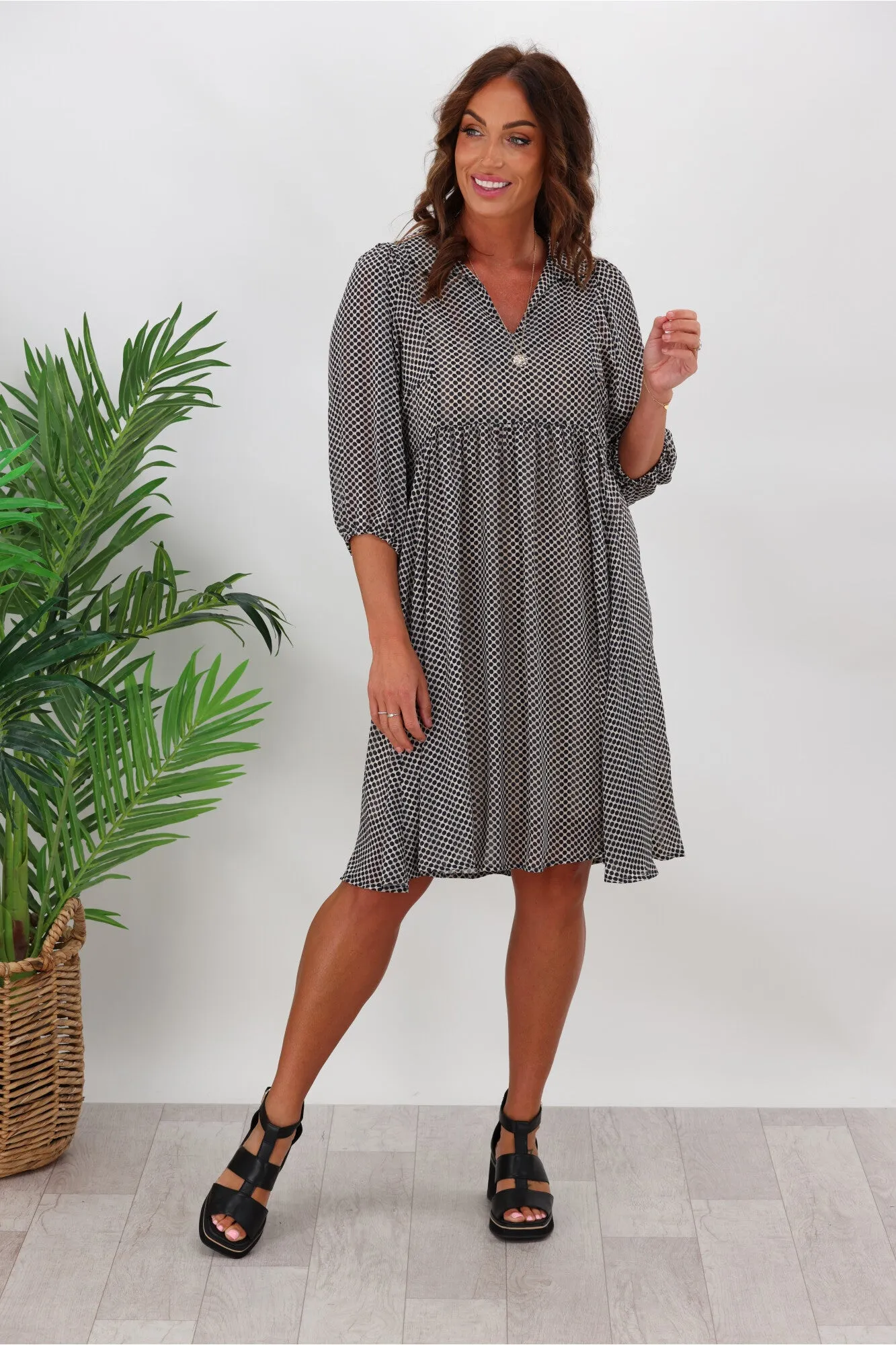 Gloss by Shine On Alexandra Spot Printed Dress sold by Shine On product image thumbnail 3