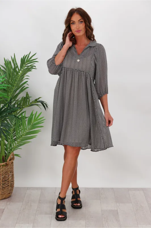 Gloss by Shine On Alexandra Spot Printed Dress sold by Shine On