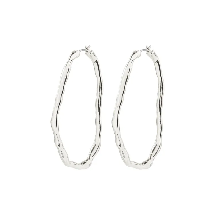 Pilgrim Light Recycled Large Hoops Silver Plated sold by Shine On product image thumbnail 2