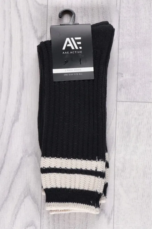 All About Eve Active Crew Sock 2 Pack Black made by All About Eve