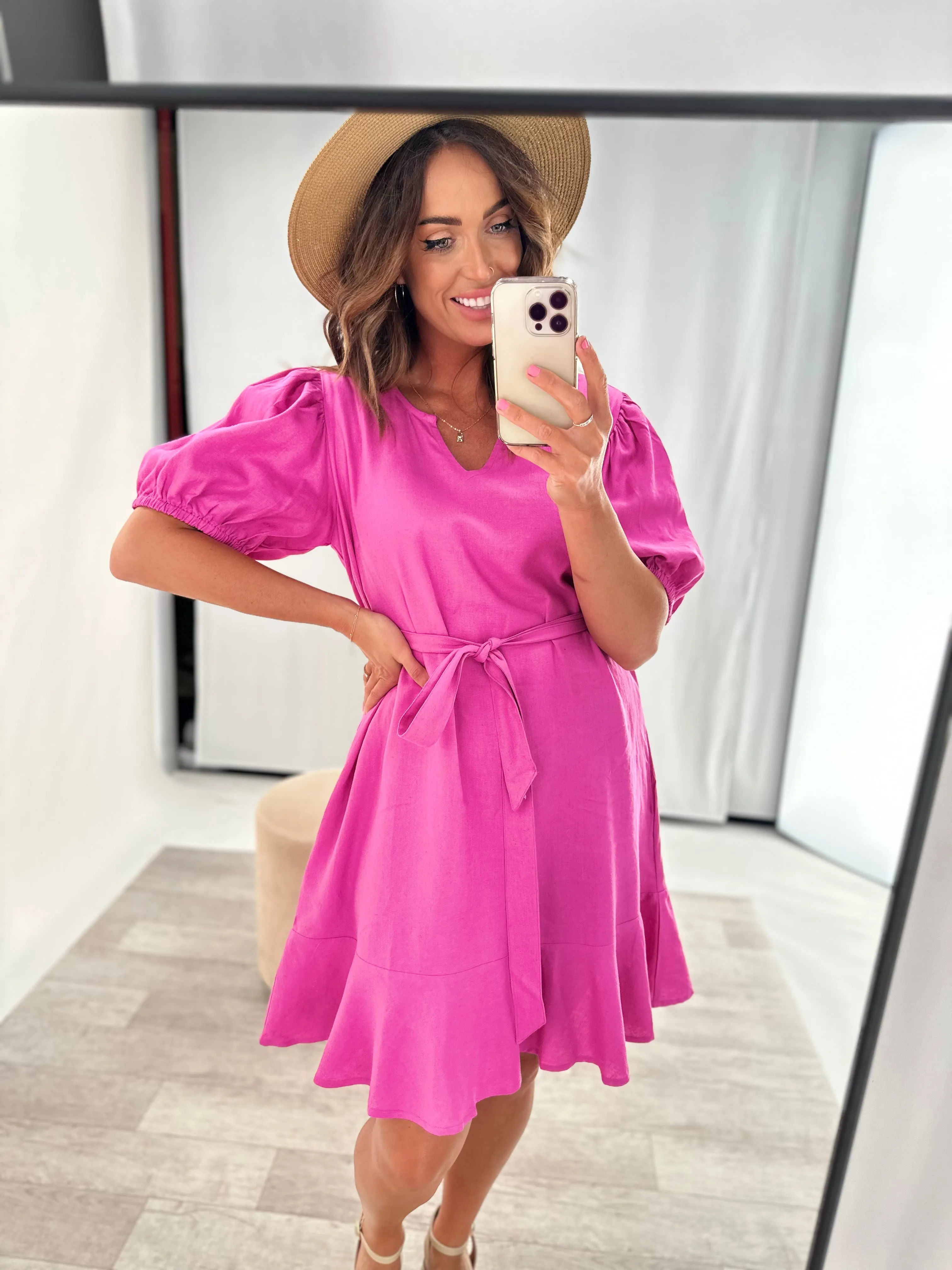 Betty Basics Birdie Dress Azalea sold by Shine On