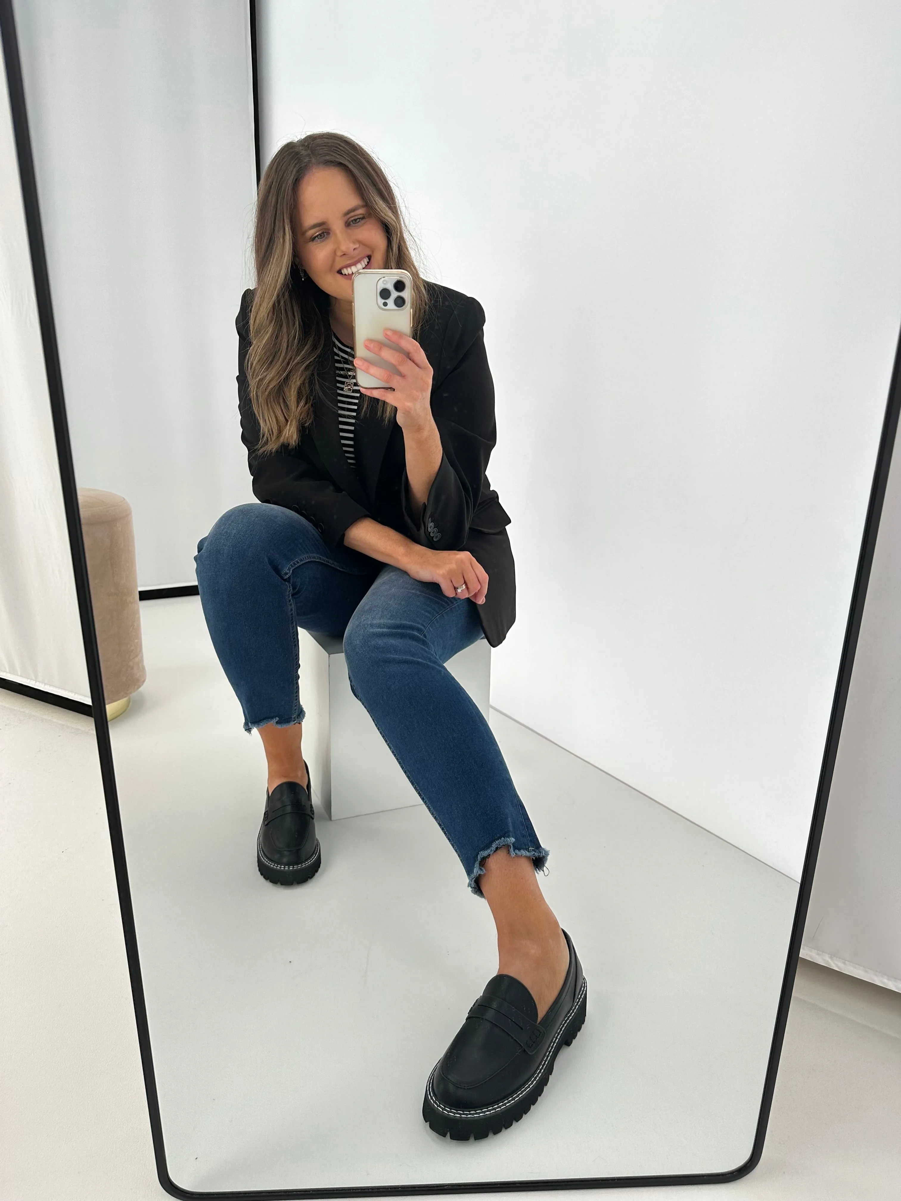 Verali Neo Chunky Loafer Black Smooth sold by Shine On