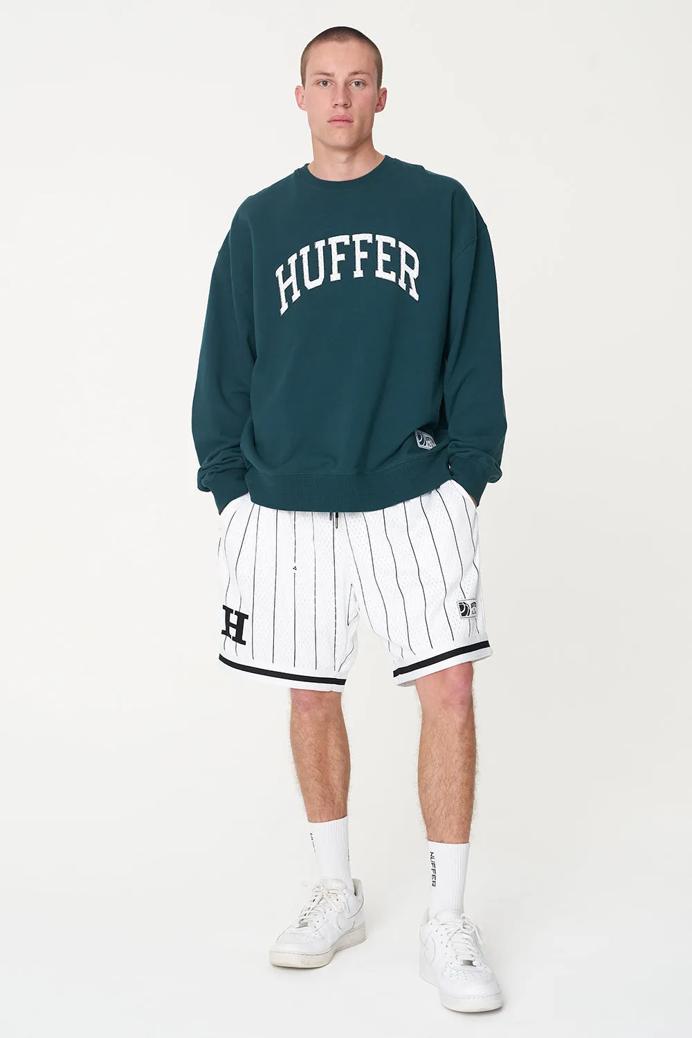 Huffer Mens Free Crew 350/3B Pin Emerald sold by Shine On