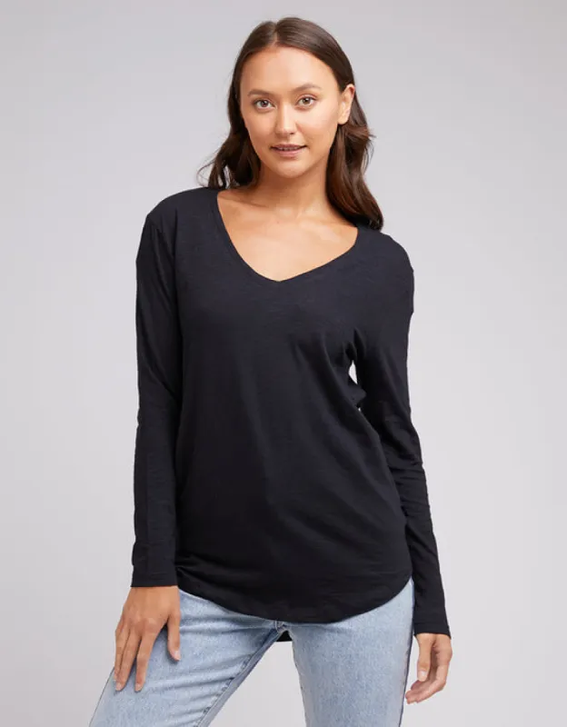 Silent Theory Marvelous L/S Tee Black sold by Shine On