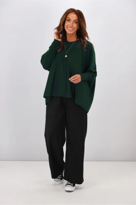 Betty Basics Destiny Knit Jumper Forest Green sold by Shine On