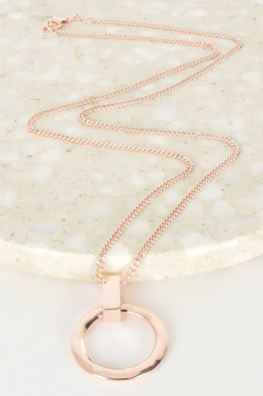 Adorne Fine Ring Drop Pendant Necklace Rose sold by Shine On