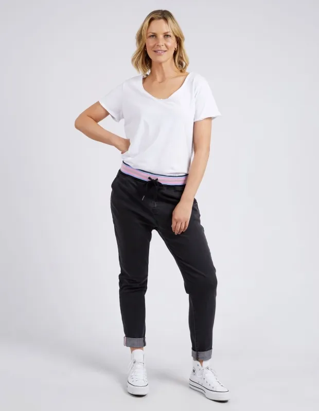 Elm Arielle Denim Jogger Washed Black sold by Shine On