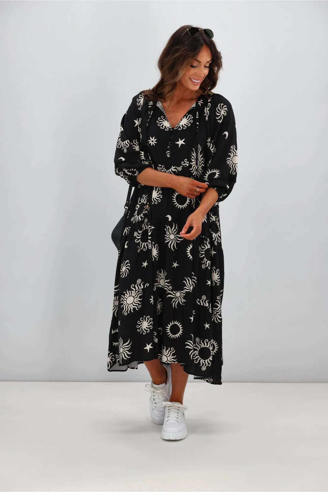 Sunday Boho Athena Dress Black Tan sold by Shine On product image thumbnail 4