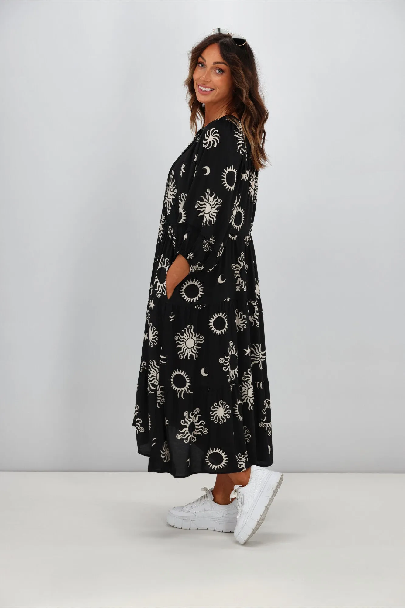 Sunday Boho Athena Dress Black Tan sold by Shine On product image thumbnail 5