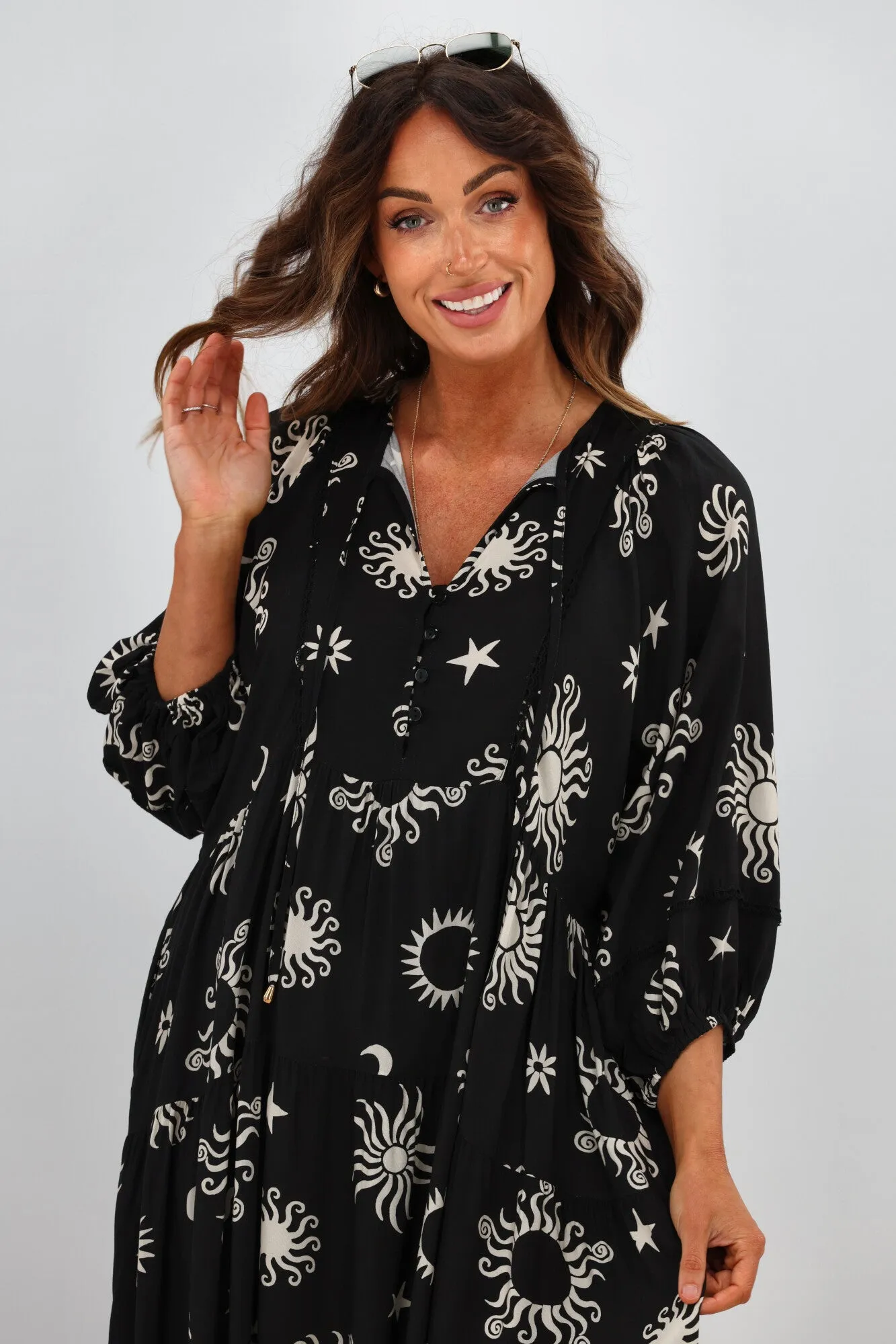 Sunday Boho Athena Dress Black Tan sold by Shine On product image thumbnail 2