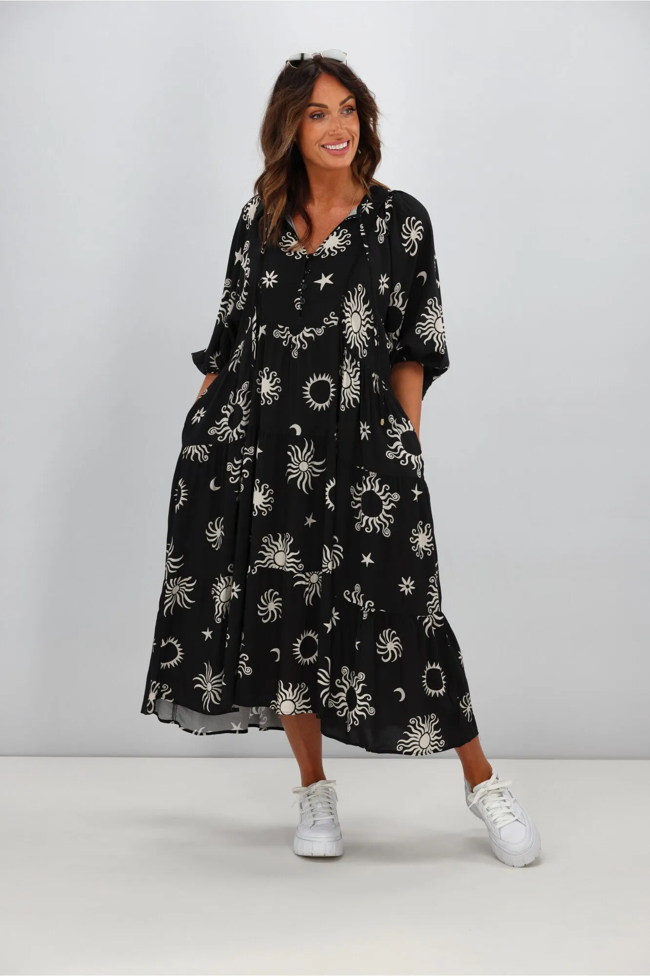 Sunday Boho Athena Dress Black Tan sold by Shine On product image thumbnail 3