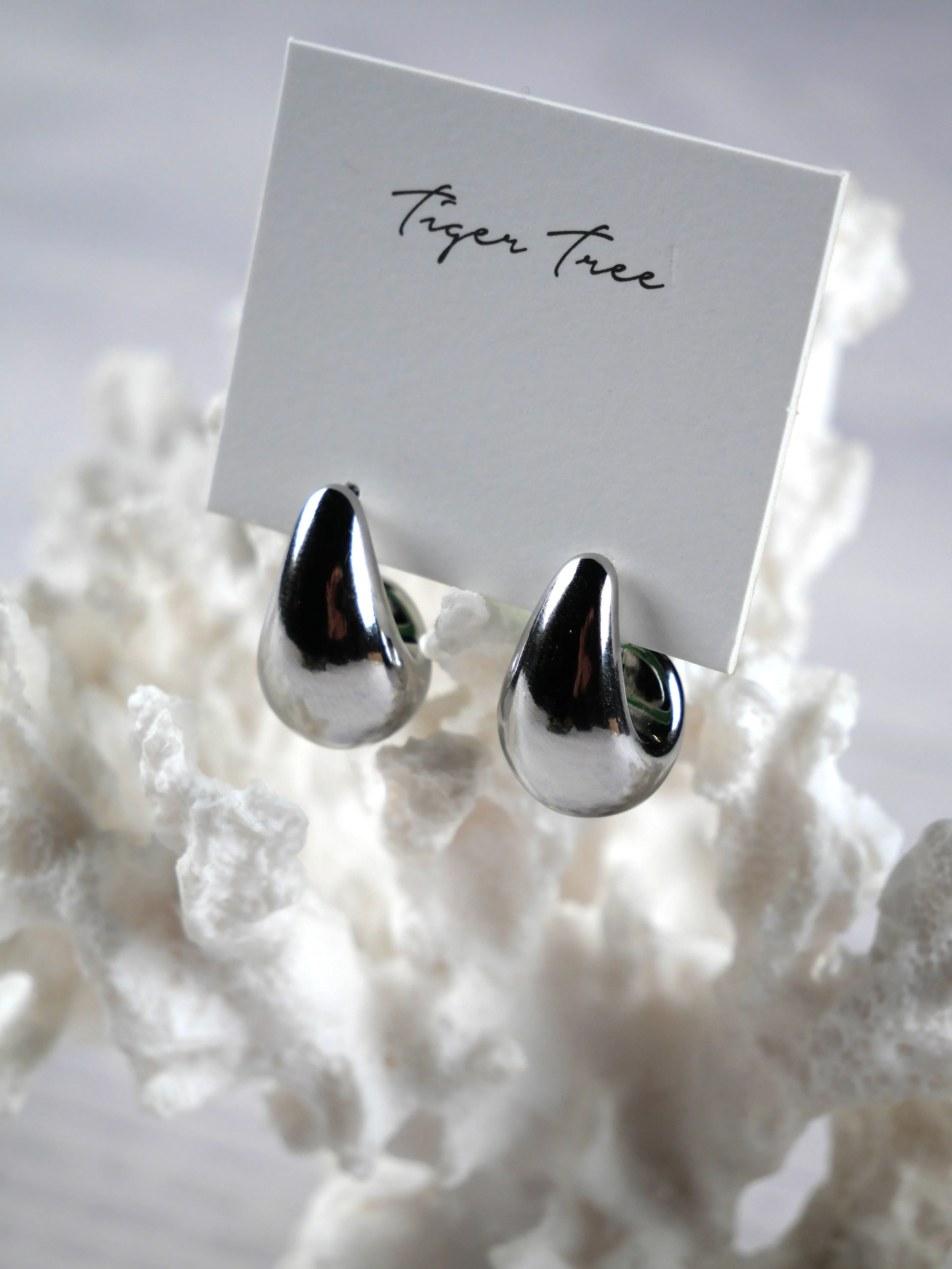 Tiger Tree Celine Earrings Silver sold by Shine On product image thumbnail 3