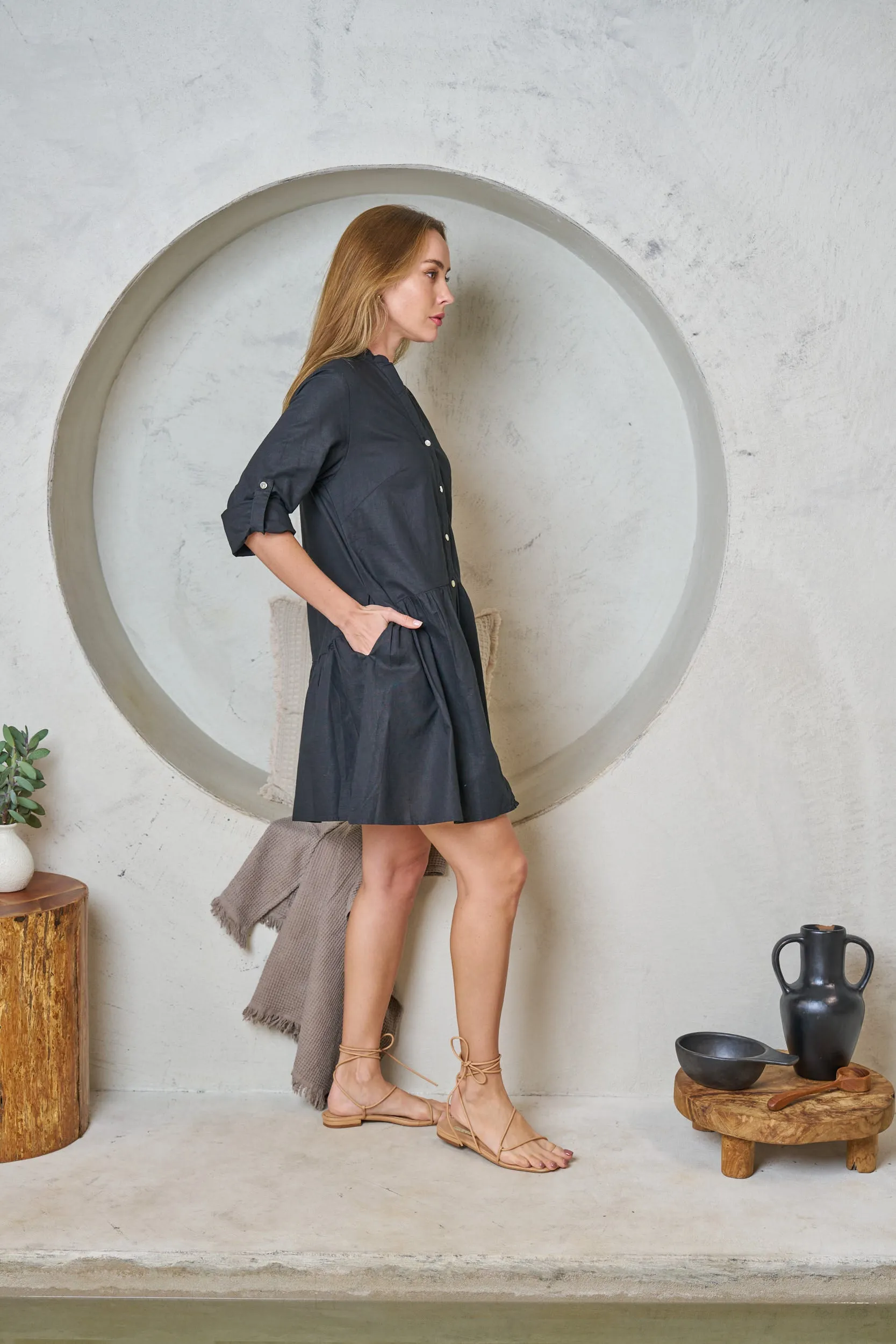 Valeria Label Lori Short Dress Black sold by Shine On product image thumbnail 3