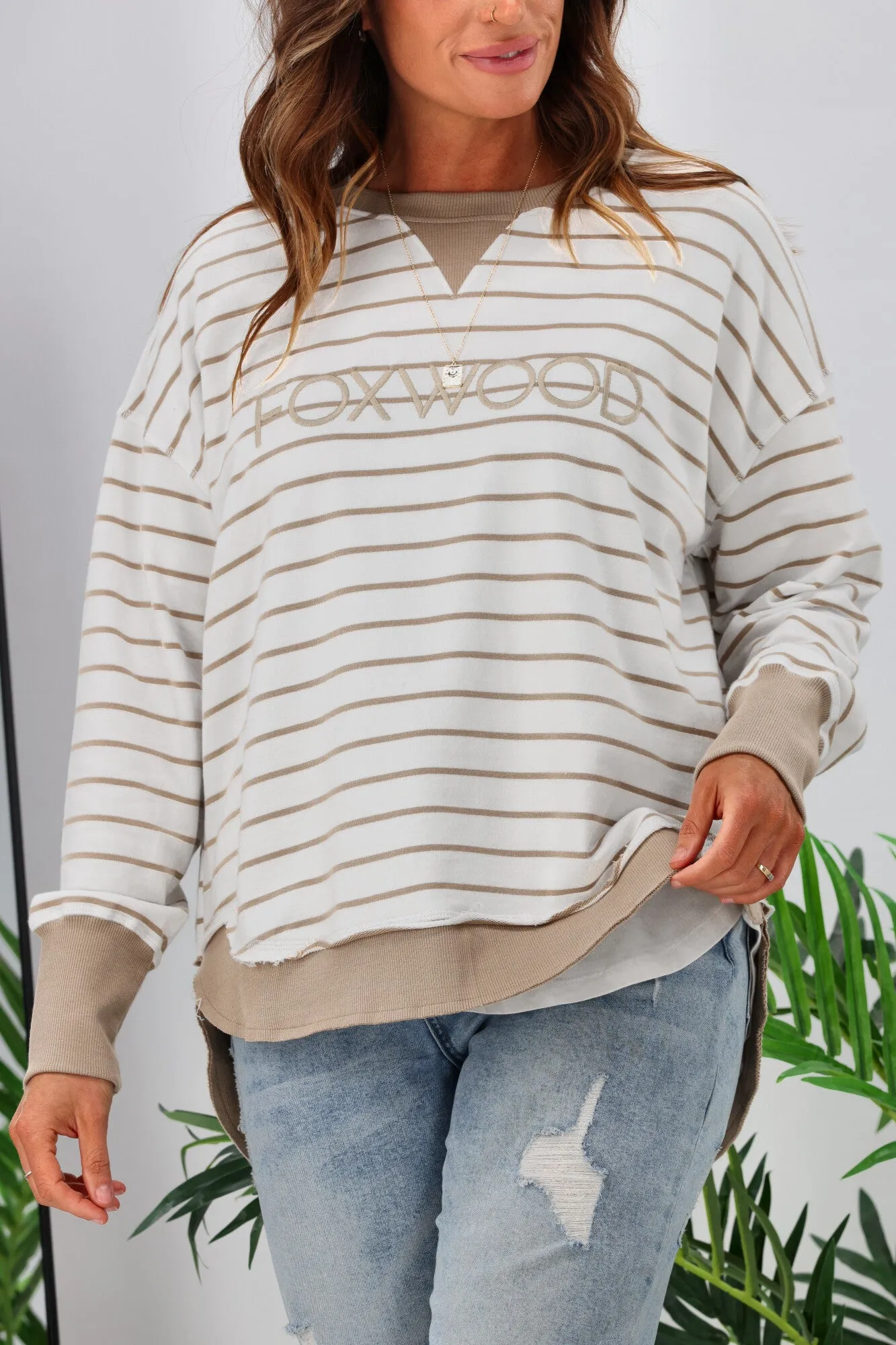 Foxwood Simplified Stripe Crew Natural sold by Shine On product image thumbnail 3