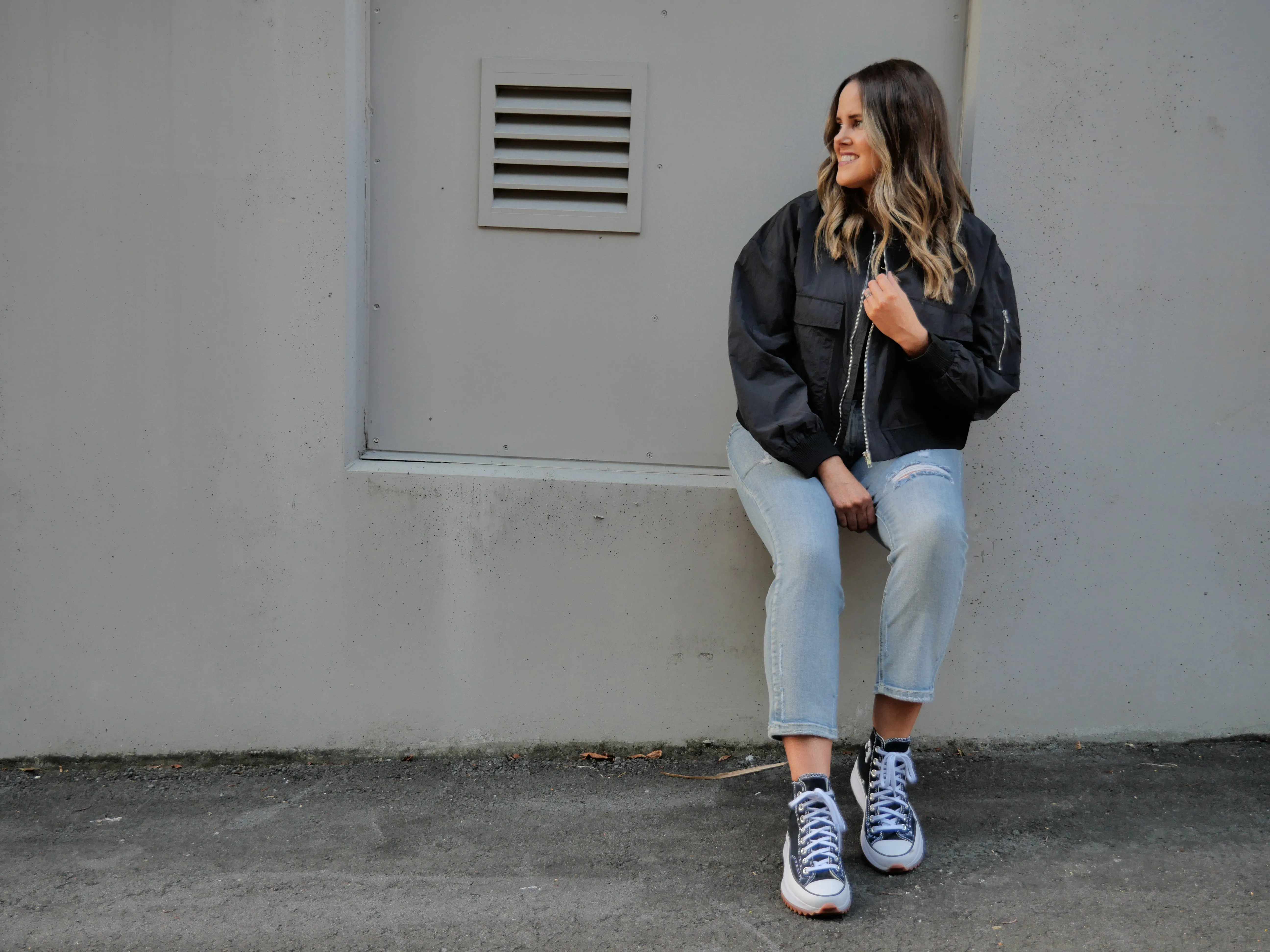 Shine On Label Melrose Utility Bomber Jacket Black sold by Shine On product image thumbnail 5