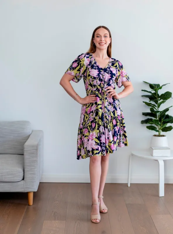 Willow & Tree Lulu Mini Dress Navy Floral sold by Shine On