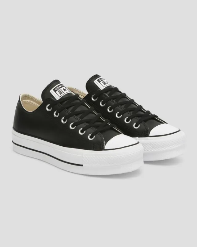 Converse Chuck Taylor All Star Lift Leather Low Black sold by Shine On