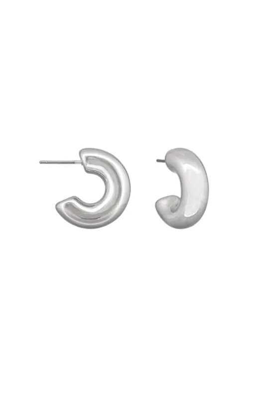 Tiger Tree Brielle Hoops Silver sold by Shine On