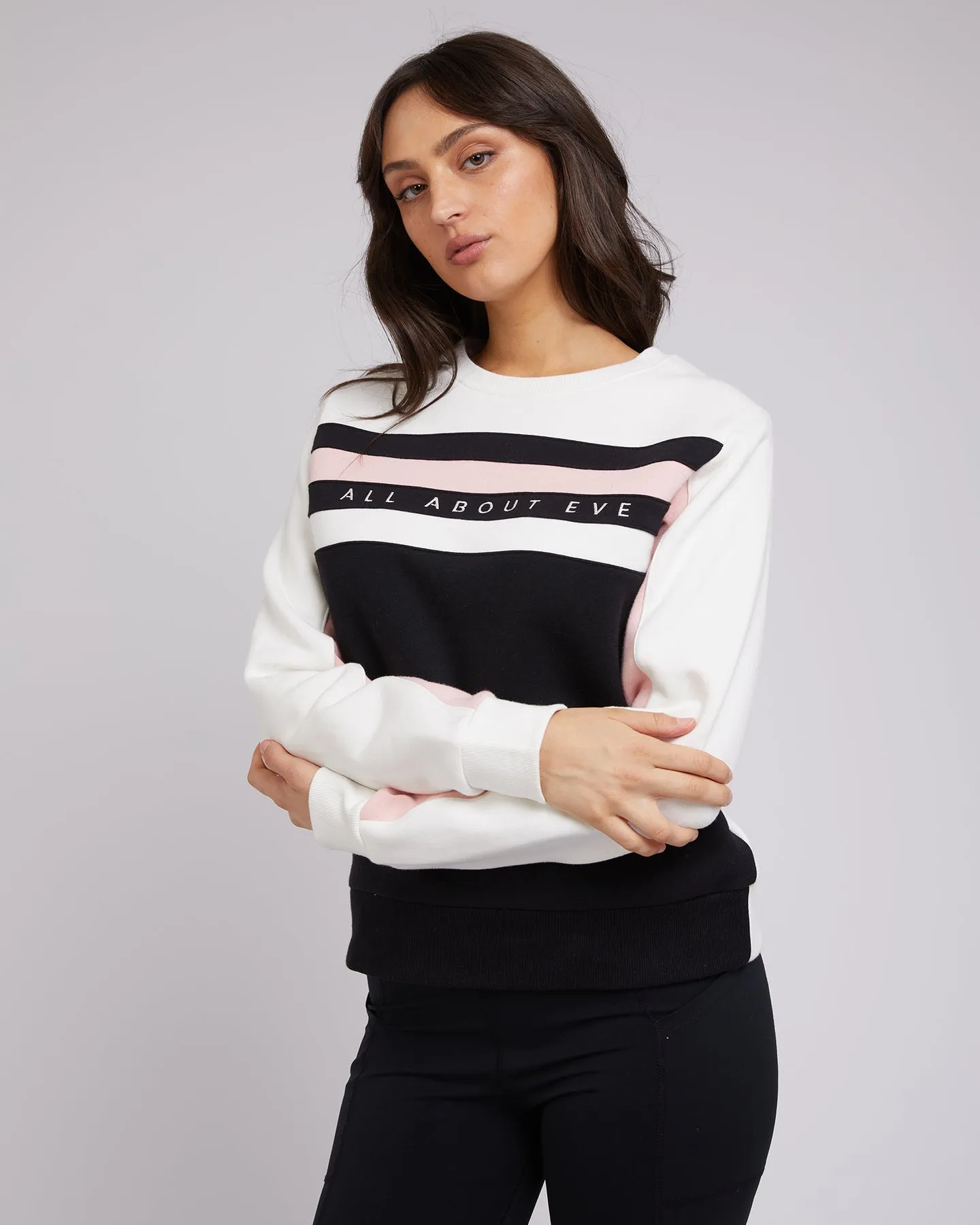 All About Eve Base Contrast Crew Vintage White sold by Shine On product image thumbnail 2
